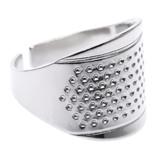 Sewing DIY Tools Silver Ring Thimble Finger Protector Home Quilting Household Sewing Crafts Tools 2024 - buy cheap