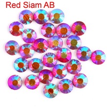 Стразы Red Siam AB с горячей фиксацией, стразы для рукоделия, стразы с горячей фиксацией, стразы для стеклянных стразы s 2024 - купить недорого