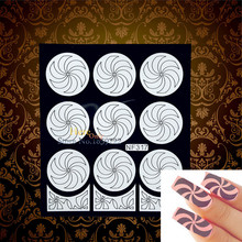 Health Fan Blower Pattern Nail Art Sticker Stencil DIY 3D Manicure Art Women Sexy Makeup Tips HWNF317 White Hollow Nail Template 2024 - buy cheap