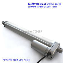 1500N=150KG=330LB load 5mm/sec=0.2inch/sec speed 200mm=8inch stroke 24V 12V DC mini electric linear actuator linear motor 2024 - buy cheap
