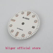 Classic BLIGER 28.5mm White Watch Dial Watch Face Fit For MINGZHU 2813 MIYOTA 8215 Movement Automatic Men's Watch 2024 - buy cheap