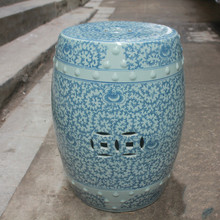 Taburete de porcelana cerámica de Jingdezhen, taburete antiguo de cerámica Zhilian en ángulo azul y blanco, taburete de porcelana para baño y balcón al aire libre 2024 - compra barato