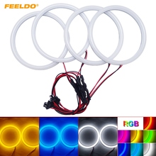 FEELDO 4Pcs/set Car Cotton LED Headlight Angel Eyes Halo Ring Light For BMW E30/E32/E34 Headlight #FD-4615 2024 - buy cheap