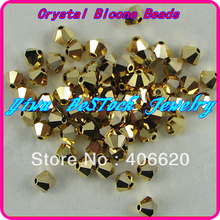 Free Shipping, 720pcs/Lot 3mm gold hem color Chinese Top Quality Crystal Bicone Beads 2024 - buy cheap