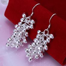 Wholesale High Quality Jewelry  silver plated Grape Beads Earrings for Women best gift SMTE008 2024 - buy cheap