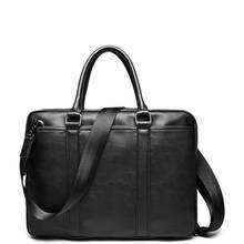 Ringed Penguin 2018 Men  Business PU Briefcase Bag Luxury Leather Laptop Bag  Shoulder Bag Bolsa Maleta Famous Brand Satchel Bag 2024 - buy cheap