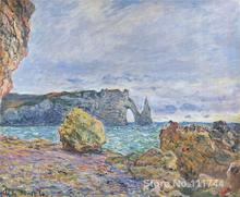 Etretat the Beach and the Porte d Aval Claude Monet garden oil painting reproduction Hand painted High quality 2024 - buy cheap