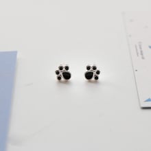 Pendientes de plata de ley 925 con diseño de pata de gatito para mujer, aretes informales para chica 2024 - compra barato