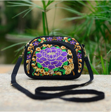 New Hot Women's Shopping Embroidered Bags!All-match Handmade Ethnic Flowers Embroidery Women Small Day Clutch Shoulder&Handbags 2024 - buy cheap