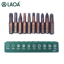 Электрическая отвертка LAOA, многофункциональная Магнитная отвертка с ручкой S2, 10 шт. 2024 - купить недорого