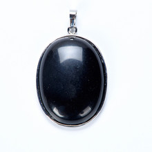New Trendy Silver Plated Natural Lapis Lazuli Opal Rose Pink Quartz Stone Oval Pendant Fashion Jewelry 2024 - buy cheap