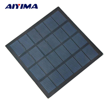 Aiyma 1pc 1.5W 6V Solar Panels Polycrystalline Epoxy Solar Cells SunPower DIY Sunpower Battery Charger Painels Solar 110*110mm 2024 - buy cheap