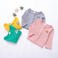 Newborn Infant Kids Baby Girls Clothes Button cute cartoon Knitted Sweater Cardigan Coat Tops jacket coat 2024 - buy cheap