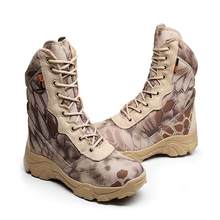 Camouflage men desert military tactical boots male Outdoor waterproof hiking shoes sneakers non-slip wear sports climbing shoes 2024 - buy cheap