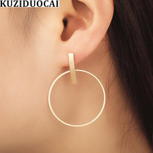 Kuziduocai New Fashion Jewelry Punk Bohe Dangle Metal Big Round Circle Statement Drop Earrings For Women Pendientes Brincos E514 2024 - buy cheap