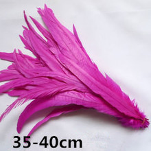 50 pc rosa galo penas de cauda, 14 - 16 " 35 - 40 cm DIY decoração, Art adereços 2024 - compre barato
