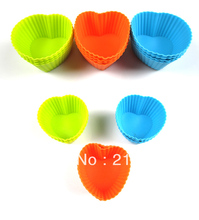 3 cm MINI amor forma de corazón mafeno taza de silicona Muffin pastel cupcakes taza molde caja de hornear fabricante de bandeja de molde hornear Jumbo 2024 - compra barato