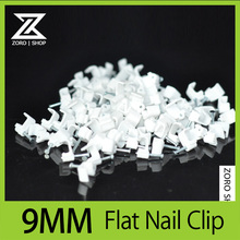 ZORO (100pcs) 9MM Flat Nail Clip White Square Wall Hanging Screw Clips 2024 - buy cheap