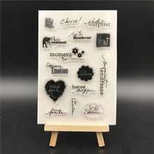 French Transparent Clear Silicone Stamp/Seal for DIY scrapbooking/photo album Decorative clear stamp sheets A767 2024 - buy cheap