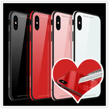 Luxury 9H Hard Glass Protector Case Soft Silicone + Metal aluminium Bumper Phone Case for iPhone XS XR X 8 7 6 6s Plus Fundas 2024 - buy cheap