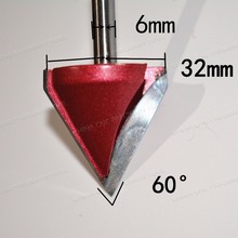 6mm*32mm*60degrees,Freeshipping CNC solid carbide 3D End Mill,tungsten steel woodworking insert router bit,wood tools,3D V Bit 2024 - buy cheap