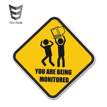 EARLFAMILY 13cm x 13cm Funny Joke Warning Sign YOU ARE BEING MONITORED Bar Shop Car Sticker Decor Waterproof Car Accessories 2024 - buy cheap