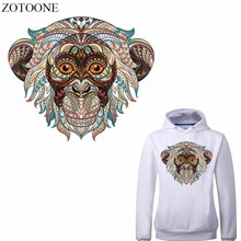 ZOTOONE Monkey Decor Iron-On Patches Clothing Deco Washable Diy Accessory Badges Heat Transfer Vinyl Clothes Patches Applique 2024 - buy cheap