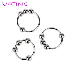 VATINE-Anillo de pene masculino de acero inoxidable, Dispositivo de Castidad, anillo de pene retardante de eyaculación, Juguetes sexuales para hombres, productos para adultos 2024 - compra barato