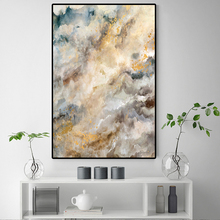 Nordic Abstract Large Golden Oil Painting on Canvas Posters And Prints Wall Pop Art Pictures For Living Room Cuadros decoracion 2024 - buy cheap
