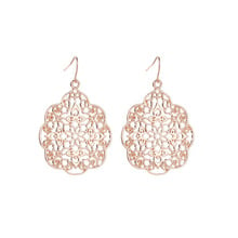 Pattern Earing Openwork Drop Earrings For Women Earring Earings Jewelry Rose Gold Black Color Brincos Wholesale 2024 - buy cheap