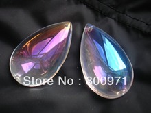 Free shipping  AB COLOR 100pcs/lot 50mm crystal tear drop pendant for chandelier / curtain parts,crystal chandelier parts 2024 - buy cheap