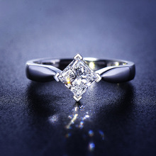 1 шт., высококачественные Геометрические Квадратные граненые циркониевые тонкие кольца, персонализированные серебряные и золотые кольца для женщин, для свадебной вечеринки 2024 - купить недорого