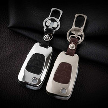 Zinc Alloy+Leather Car Key Case Cover For Hyundai I30 For Kia Rio K2 K5 Soul Ceed Sportage Forte Cerato 2024 - buy cheap
