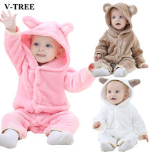 Winter Fleece Baby Rompers New Born Baby Clothes Cartoon Winter Jumpsuit  Infant Sleepers Clothing Toddler Overalls Snowsuit 2024 - buy cheap