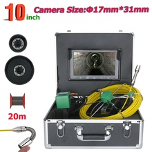 20M 10 inch 17mm IP68 Waterproof Drain Pipe Sewer Inspection Camera System 1000 TVL Camera with 8pcs LED Lights 2024 - buy cheap