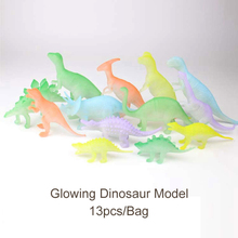 13pcs Simulation Dinosaur Model Actions Figure Cartoon Glowing Dinosaur Doll Birthday Gifts For Children Fashion Home Decoration 2024 - buy cheap