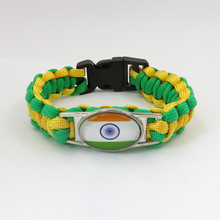 Pulsera de la india infinity love para hombre y mujer, pulseras de países de la india, pulsera de cuerda hecha a mano con bandera de la india 2024 - compra barato