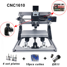 Cnc 1610 com er11, diy máquina de gravura do cnc, mini fresadora pcb, máquina de escultura em madeira, roteador cnc, cnc1610, melhores brinquedos avançados 2024 - compre barato