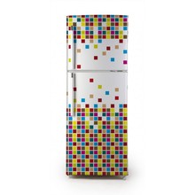 Fridge Sticker Creativer Art Square Refrigerator Dishwasher Door Wrap Kitchen Wallpaper Accessories Modern 3d Wall Stickers 2024 - buy cheap