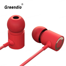Greendio ED1 металлические наушники-вкладыши Piston свежая версия красочные наушники с микрофоном 3,5 мм HD HiFi тяжелые басы стереонаушники 2024 - купить недорого