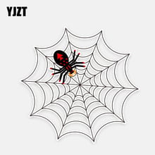 YJZT 12.1*11.7CM Coolest Spider Web Decor Car Stickers Personality High Quality 11A0548 2024 - buy cheap