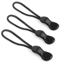 10 Pcs High Quality Black PVC Zipper Pull Cord Zipper Rope Pull Puller End Fit Rope Tag Fixer Zip Cord for Garment Bags 2024 - buy cheap