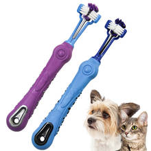 2PCS Reusable Pet Toothbrush Three-Head Non-Slip Dog Toothbrush Dog Teeth Cleaning Brush Pet Cleaning Supplies Oral Cleaning 2024 - buy cheap