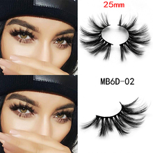 MB 3D Mink 25mm lashes 100% Volume Natural long Hair 6D 25 mm False Eye lashes Extension Fake Lash Makeup Mink Eyelashes Pack 2024 - buy cheap