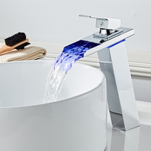 Bathroom Waterfall Led Faucet. High Sink Waterfall Brass Basin Faucet. Bathroom Mixer Tap Deck Mounted basin sink Mixer Tap 2024 - buy cheap