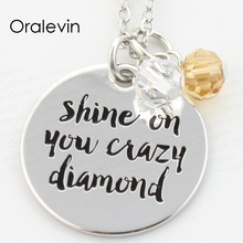 Оптовая продажа SHINE ON YOU CRAZY Engraved ожерелье с подвесками Lover Gift Jewelry 10 шт./лот, # LN205 2024 - купить недорого