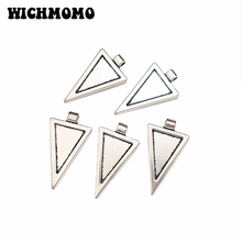 Colgantes triangulares geométricos de aleación de Zinc, 10 piezas, accesorios de joyería, PJ271 2024 - compra barato