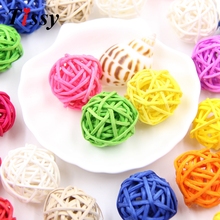 Bolas de ratán para manualidades, 20 piezas de 3CM, 11 colores, manualidades de madera, balones de Takraw, adornos para el hogar y decoraciones para Navidad/cumpleaños/boda 2024 - compra barato