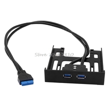 Для Floppy Bay 20 Pin 3,5 "Фронтальная панель 2 порта USB 3,0 расширительный адаптер разъем оптовая продажа и Прямая поставка 2024 - купить недорого
