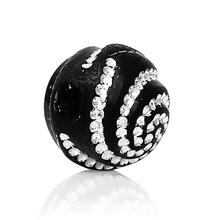 Acrylic Spacer Beads Round Black About 8mm( 3/8") Dia, Hole: Approx 2.2mm, 60 PCs 2024 - buy cheap